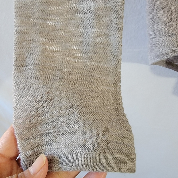 HELMUT LANG Gray V-neck Asymmetrical Top SP Wool Alpaca Quite Luxury Minimalist - Picture 6 of 11